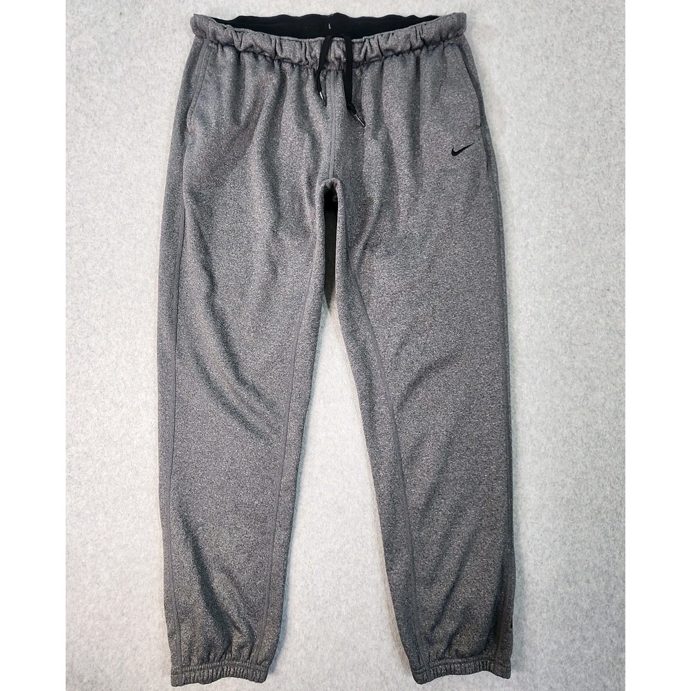Nike Training Therma-FIT Sweatpants Womans Medium‎ Gray All Time GRX Ankle Zip